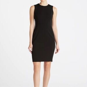 NWT Calvin Klein Black Sleeveless Sheath Midi Dress